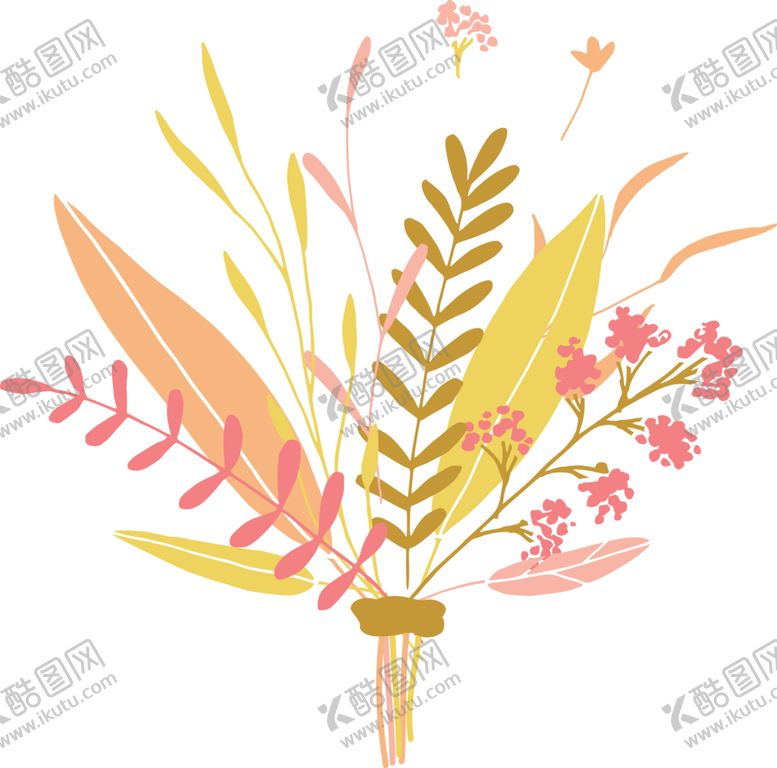 编号：71289110082023438364【酷图网】源文件下载-花草插画