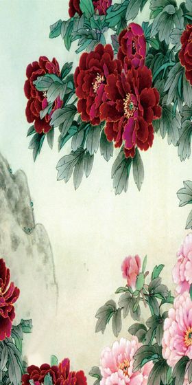 牡丹花装饰画