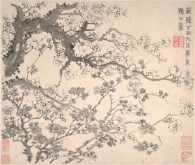 梅花图国画图案