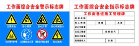 临边危险请勿依靠综合警示牌