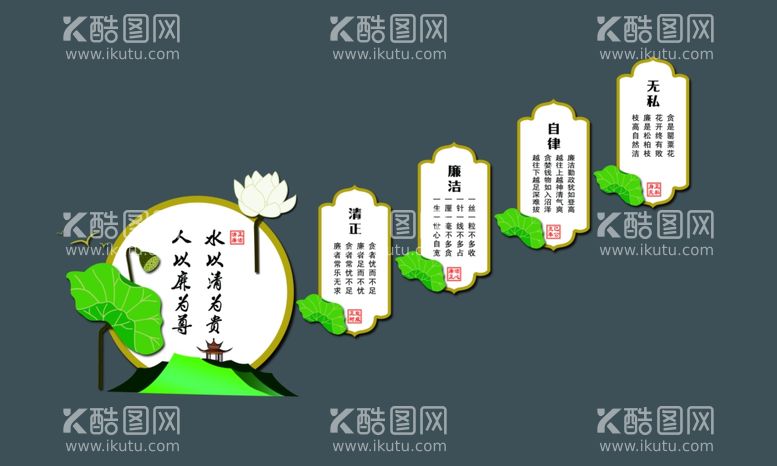 编号：92757612191441504046【酷图网】源文件下载-廉政文化墙