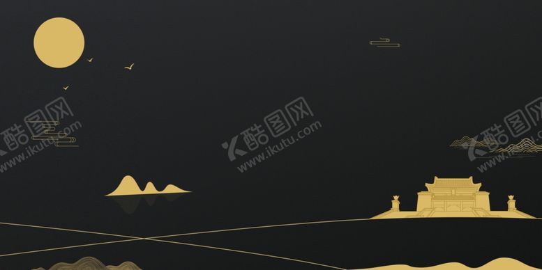 编号：99340211010514191067【酷图网】源文件下载-中国风高端奢华房地产仙鹤展板