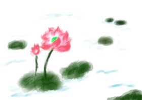 荷花元素材植物鲜