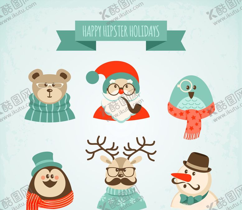 编号：72431710122019328124【酷图网】源文件下载-时髦圣诞人物