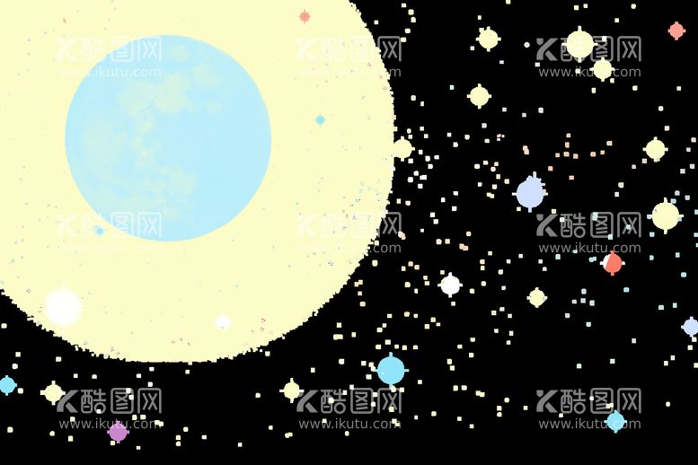 编号：82033910252155017016【酷图网】源文件下载-月亮星空光效元素