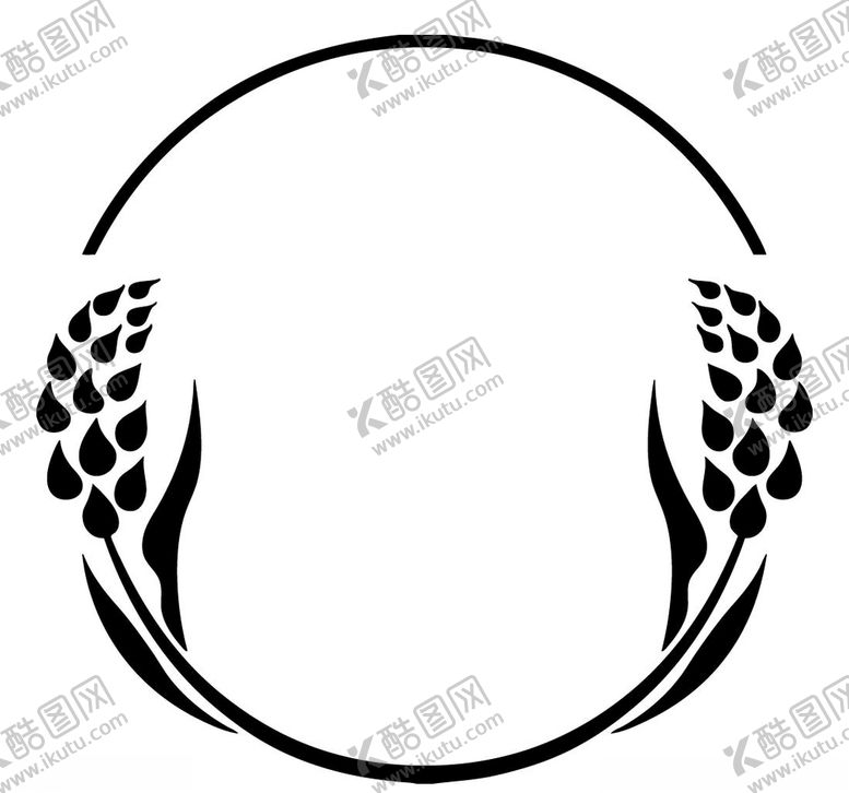 编号：73909407010356131833【酷图网】源文件下载-麦穗圆形图标