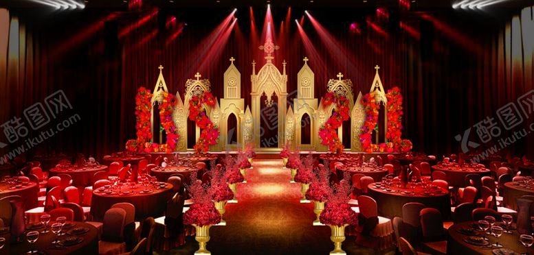 编号：61223409110659418920【酷图网】源文件下载-婚礼舞台效果图