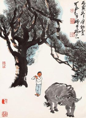 李可染牧牛图