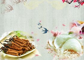 虫草燕窝背景