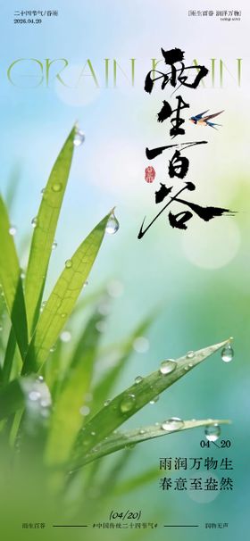 二十四节气谷气春意海报设计
