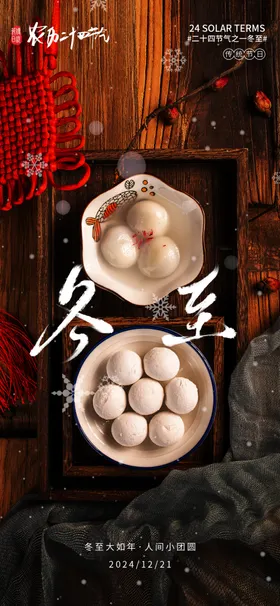 二十四节气冬至海报