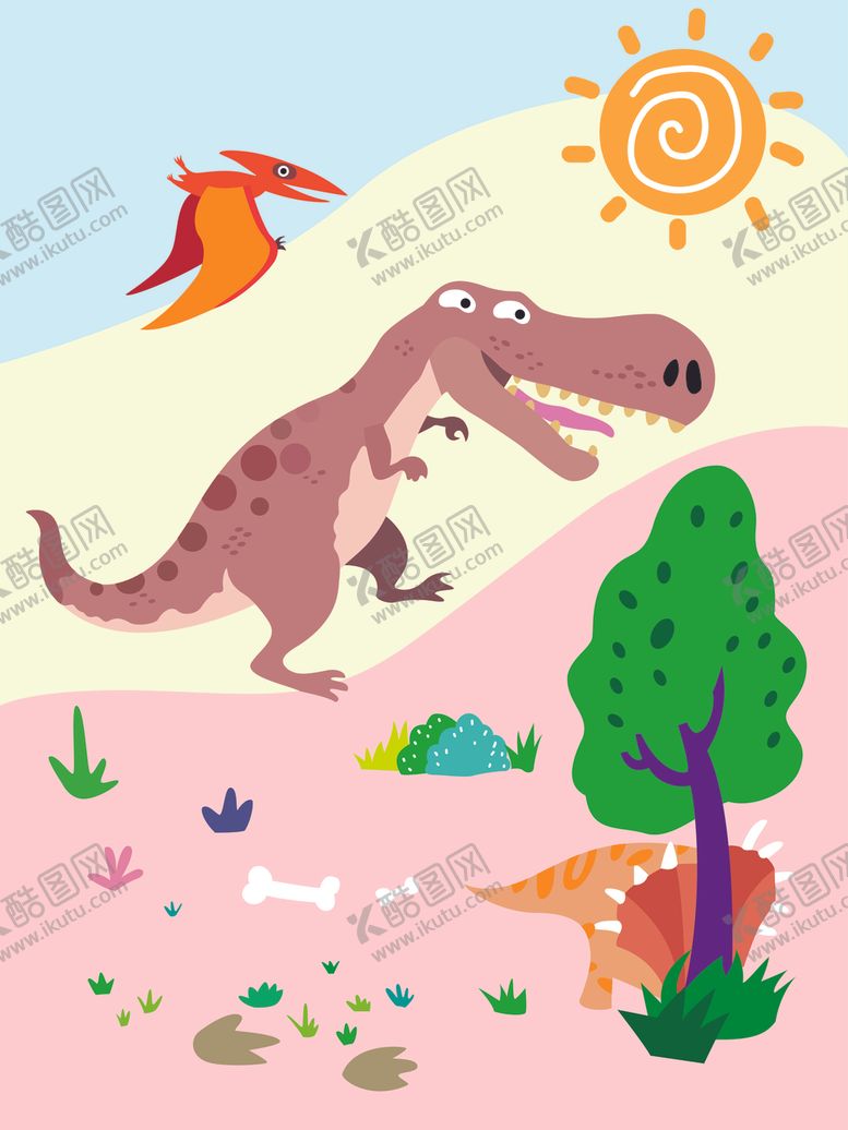 编号：73634709290230427794【酷图网】源文件下载-恐龙插画