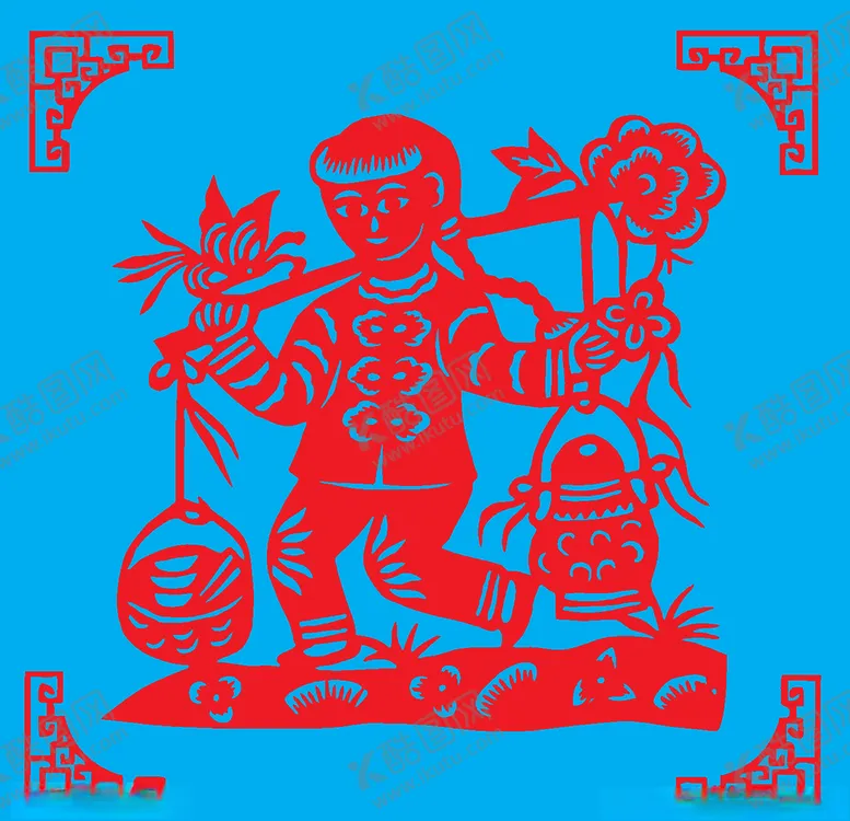编号：21383206302341572564【酷图网】源文件下载-挑花剪纸