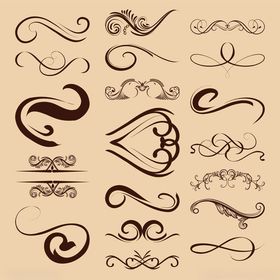 复古装饰性花纹设计元素