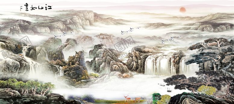 编号：57286909230559027814【酷图网】源文件下载-山水画