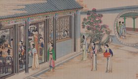 红楼梦场景精美工笔画