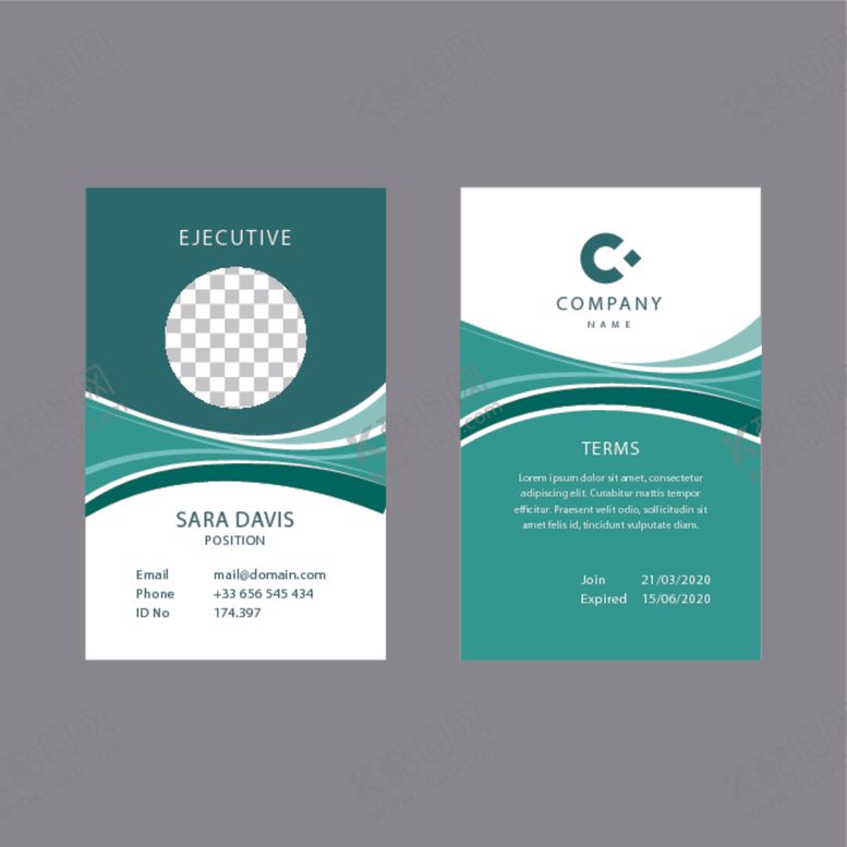 编号：51345909231212179478【酷图网】源文件下载-工作证工牌吊牌图片