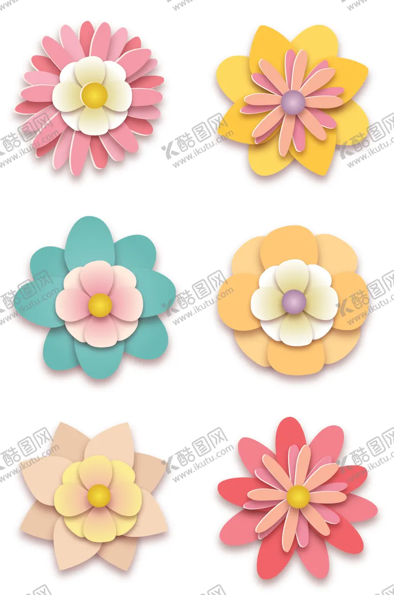 编号：36367402130342548407【酷图网】源文件下载-春天立体花朵装饰妇女节女神节