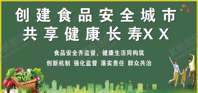 编号：87454904082035541508【酷图网】源文件下载-创建食品安全示范城市海报