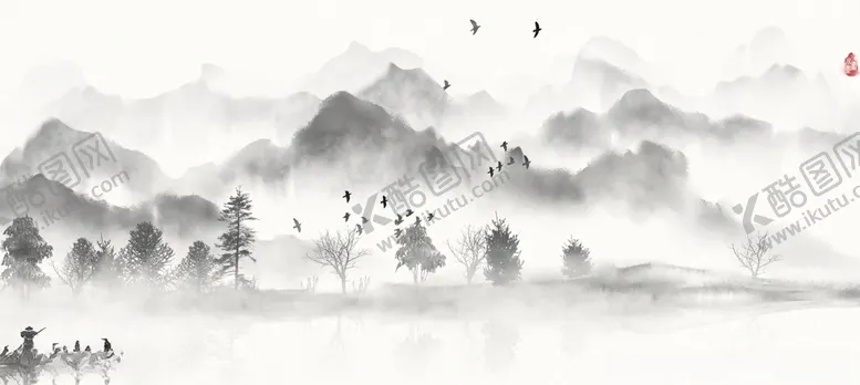 编号：33224006161211174373【酷图网】源文件下载-中国风山水背景