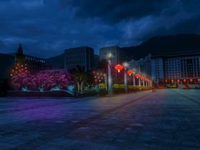 沙滩公园夜景亮化工程景观亮化