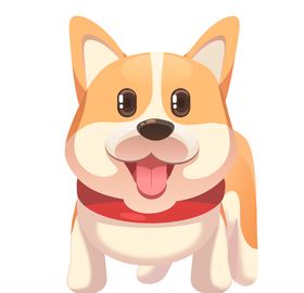 柴犬柯基小狗卡通