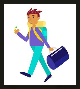 手绘男人男孩卡通动画动画卡通
