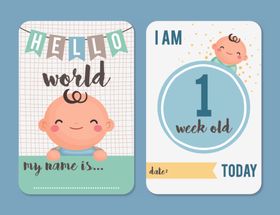 宝宝一岁生日卡片设计