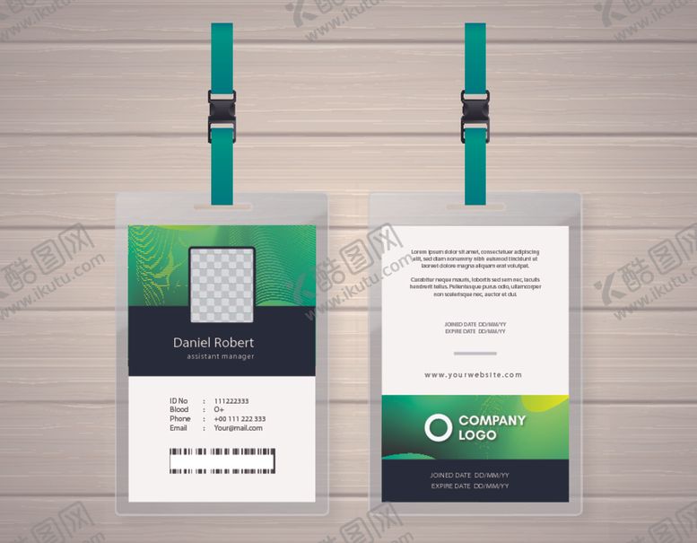 编号：86582009202312093551【酷图网】源文件下载-工作证工牌吊牌图片