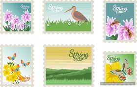 春季风景插画集合