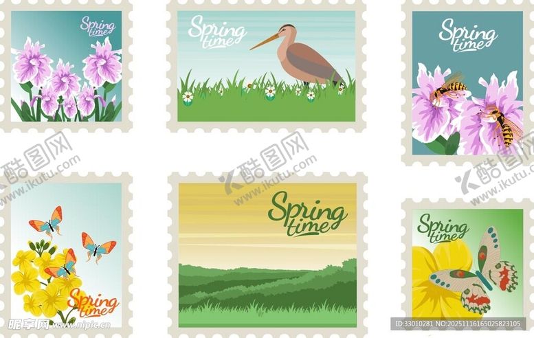 编号：89143711181131155540【酷图网】源文件下载-春季风景插画集合