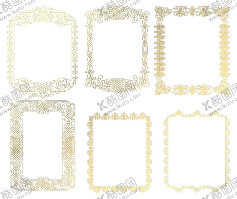 编号：85041710012217499945【酷图网】源文件下载-金色线条边框