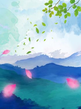春天海报绿色素材春天素材