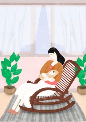 母子插画