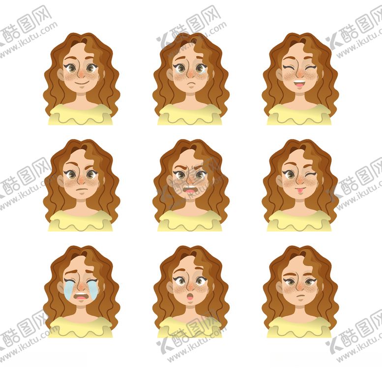 编号：25251009250305426579【酷图网】源文件下载-不同表情