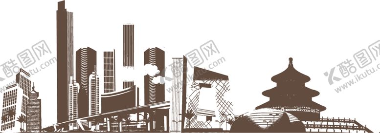 编号：88002809210118419969【酷图网】源文件下载-剪影黑白