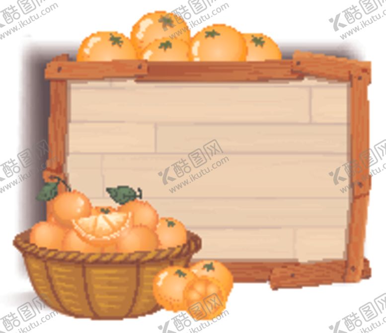 编号：98567509251032104823【酷图网】源文件下载-新鲜果蔬和木制框架