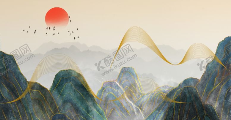 编号：34609709250816099753【酷图网】源文件下载-水墨壁画