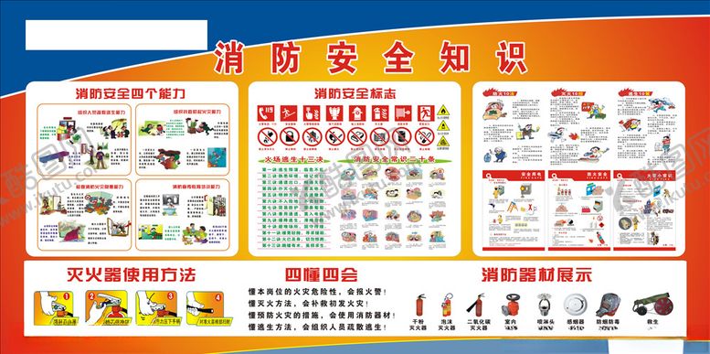 编号：39412011172022145136【酷图网】源文件下载-消防安全知识公示展板