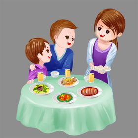 感恩节全家团圆
