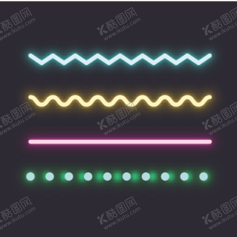 编号：42838710291145144915【酷图网】源文件下载-霓虹灯发光创意图案