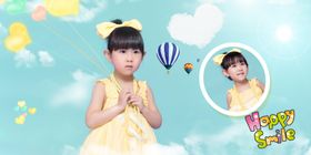 快乐的微儿童通用相册PSD模板