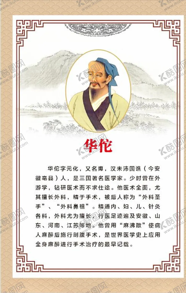 编号：70993106270110071810【酷图网】源文件下载-华佗