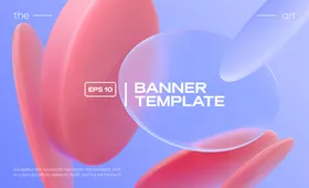 几何背景banner炫彩时尚潮流时尚科技