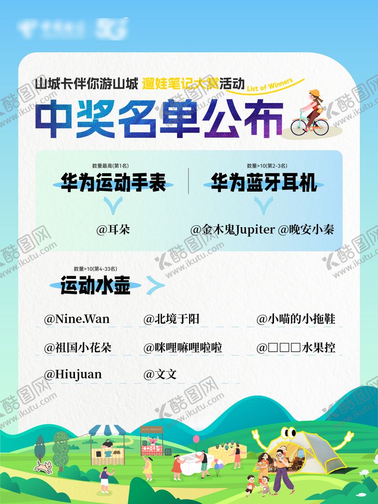 编号：15813902121236253826【酷图网】源文件下载-小红书中奖名单公示海报