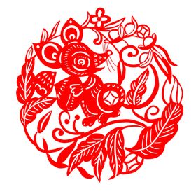 鼠年剪纸