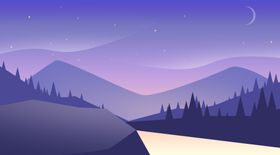卡通风景插画