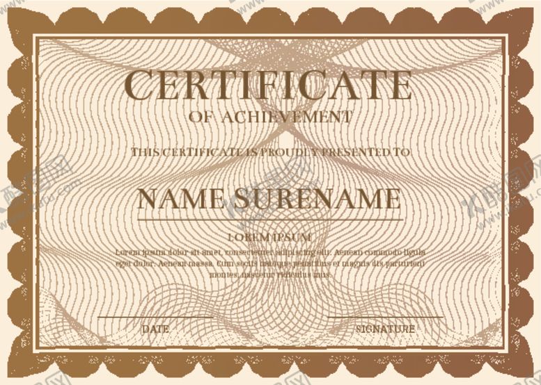 编号：25573510172125322457【酷图网】源文件下载-证书模板