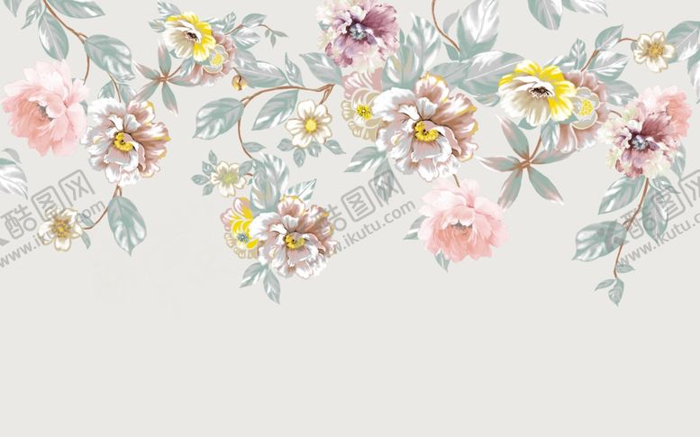 编号：51643810170918009324【酷图网】源文件下载-欧式复古怀旧手绘玫瑰花花卉电视