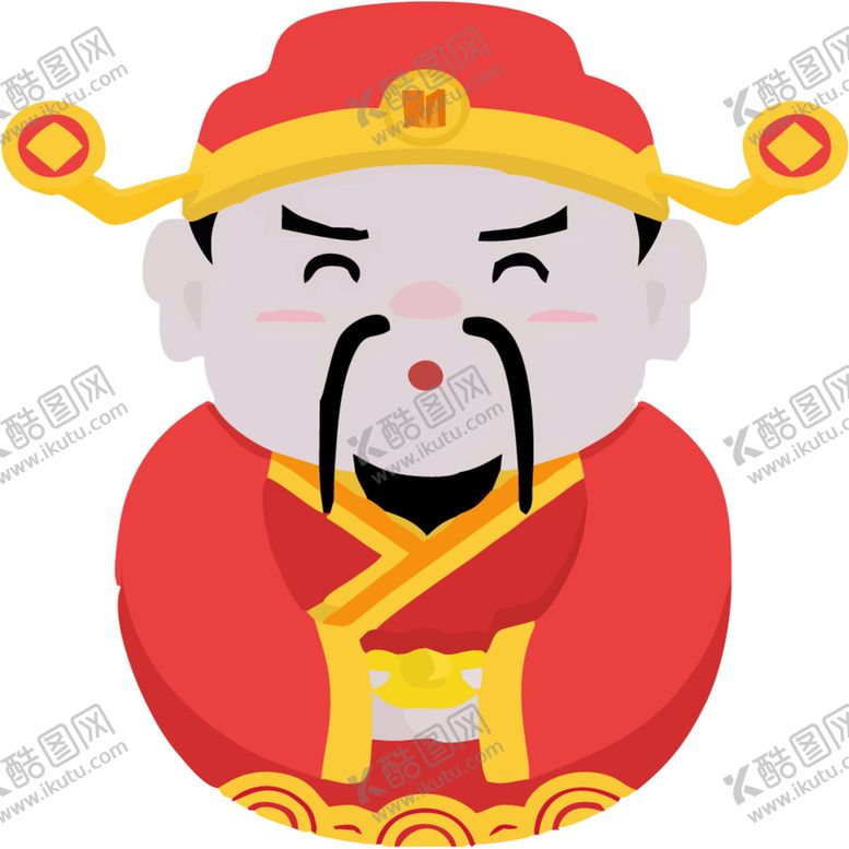 编号：92647810060232083492【酷图网】源文件下载-新年财神拜年PNG素材